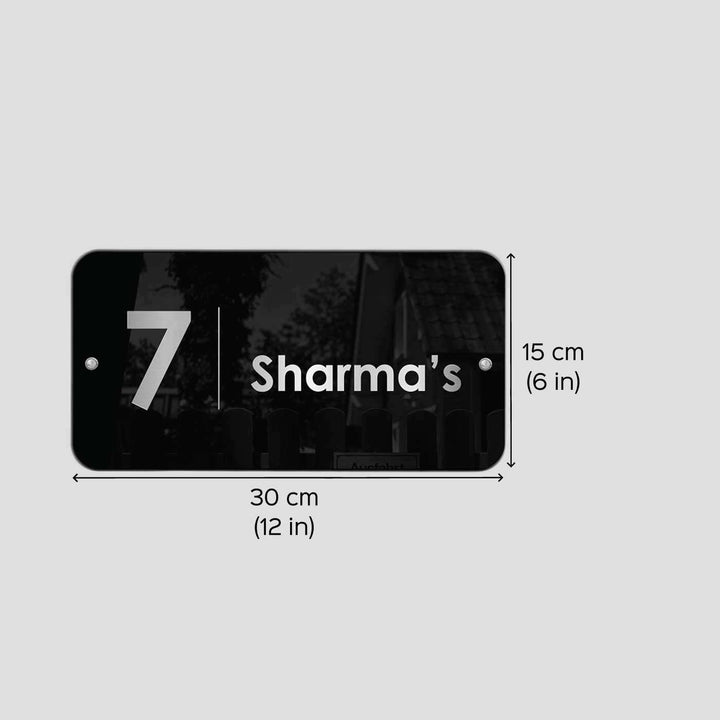 Personalized Black Minimalist Acrylic Name Plate