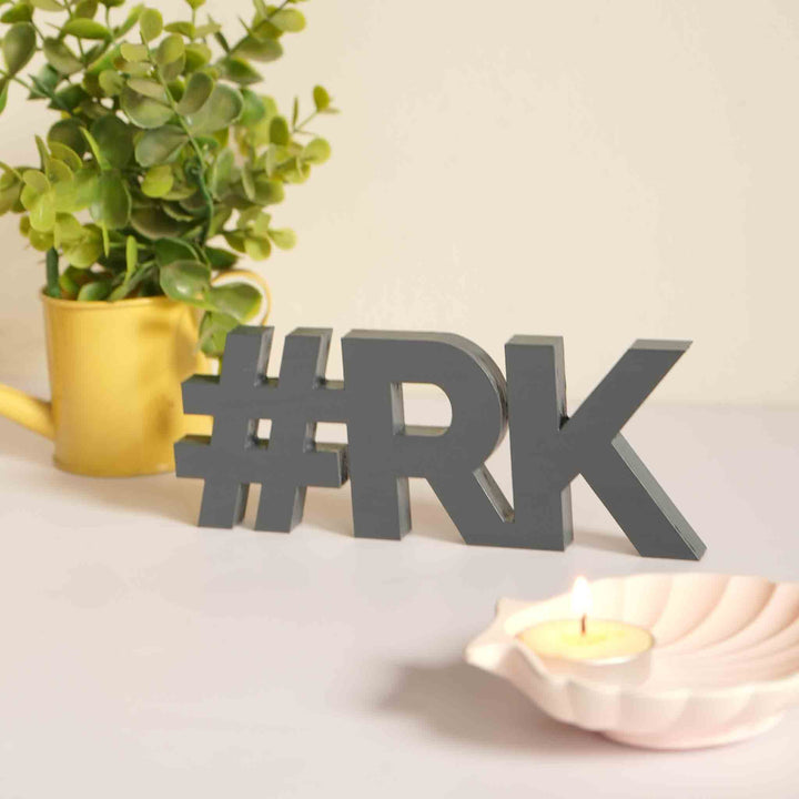 Hand Painted Wooden Cutout Desk Name Plate