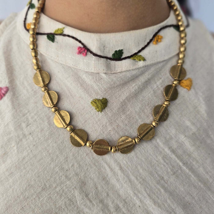 Handmade Dhriti Brass Necklace