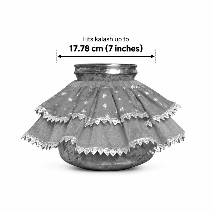Handmade Chanderi Raw Silk Kalash Vastra For Pooja Decor
