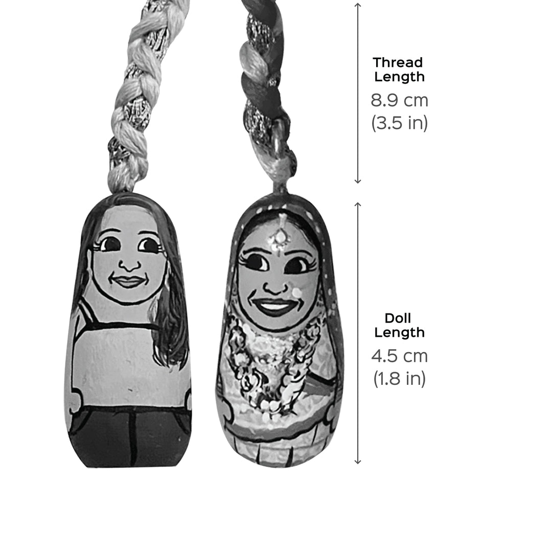 Photo Customized Wooden Character Lumba Rakhi with Roli Chawal