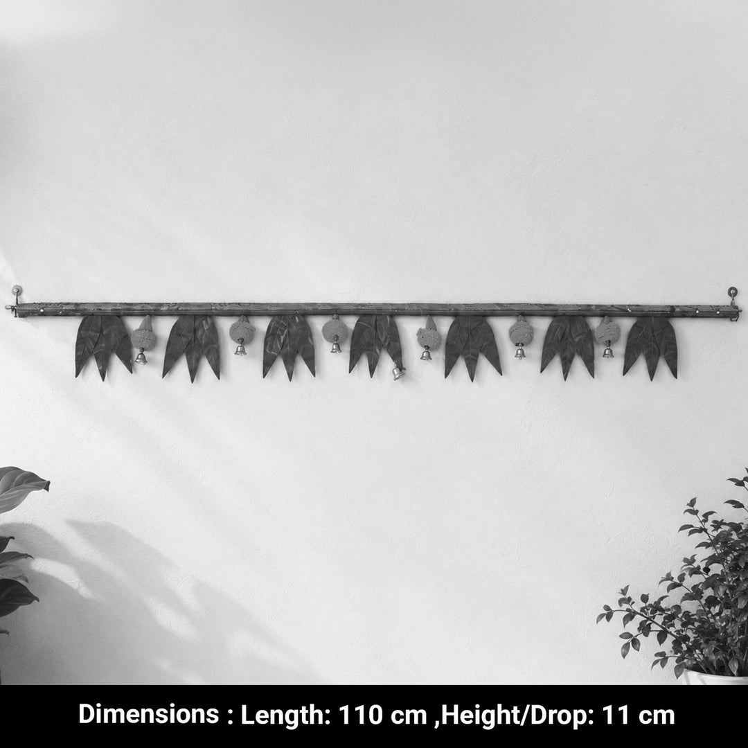 "Utsav" Handcrafted Mango Leaf Bamboo Toran for Diwali Decor