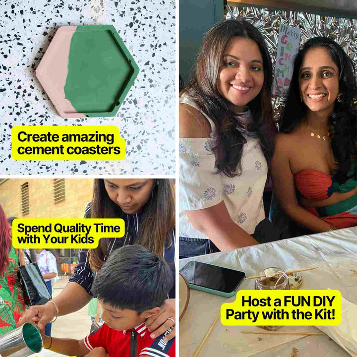 Cement Coaster Making DIY Kit