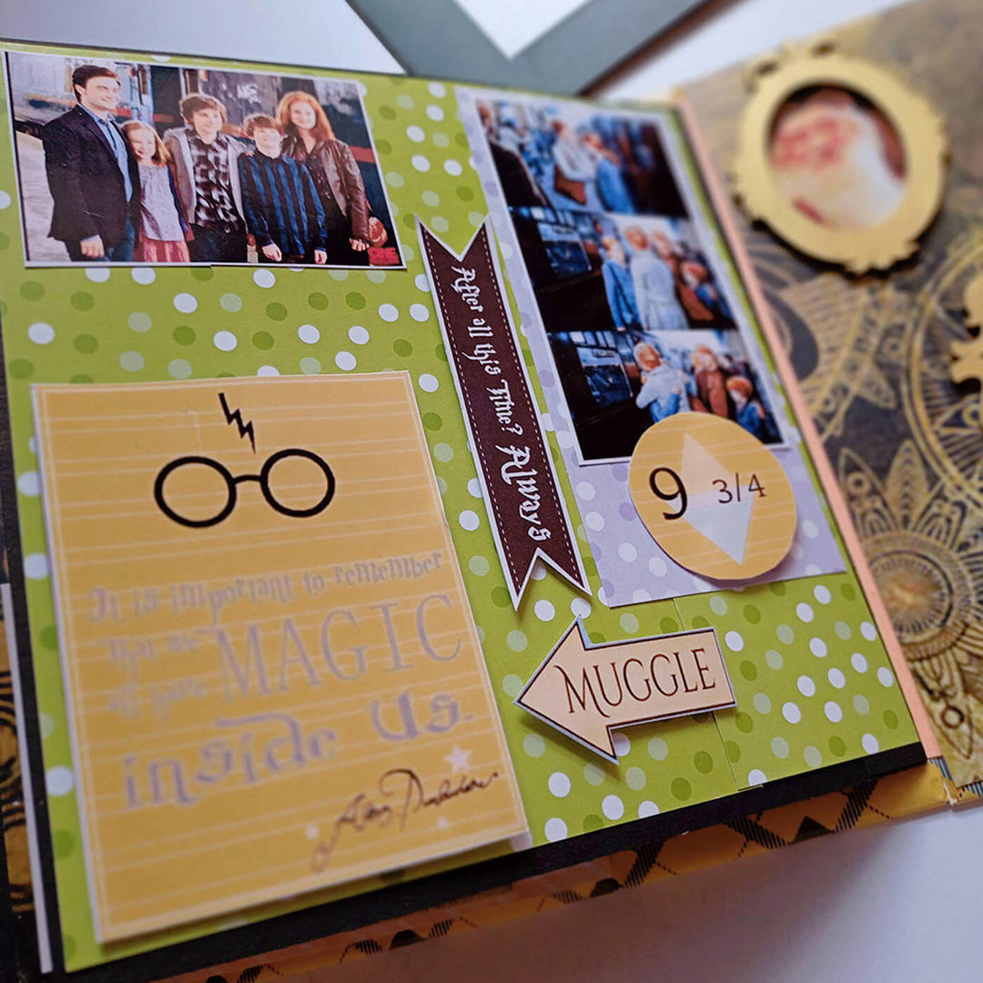 Handcrafted Gryffindor Harry Potter Themed Scrapbook Personalized With Your Photos & Messages