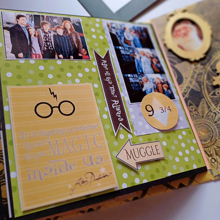Handcrafted Gryffindor Harry Potter Themed Scrapbook Personalized With Your Photos & Messages