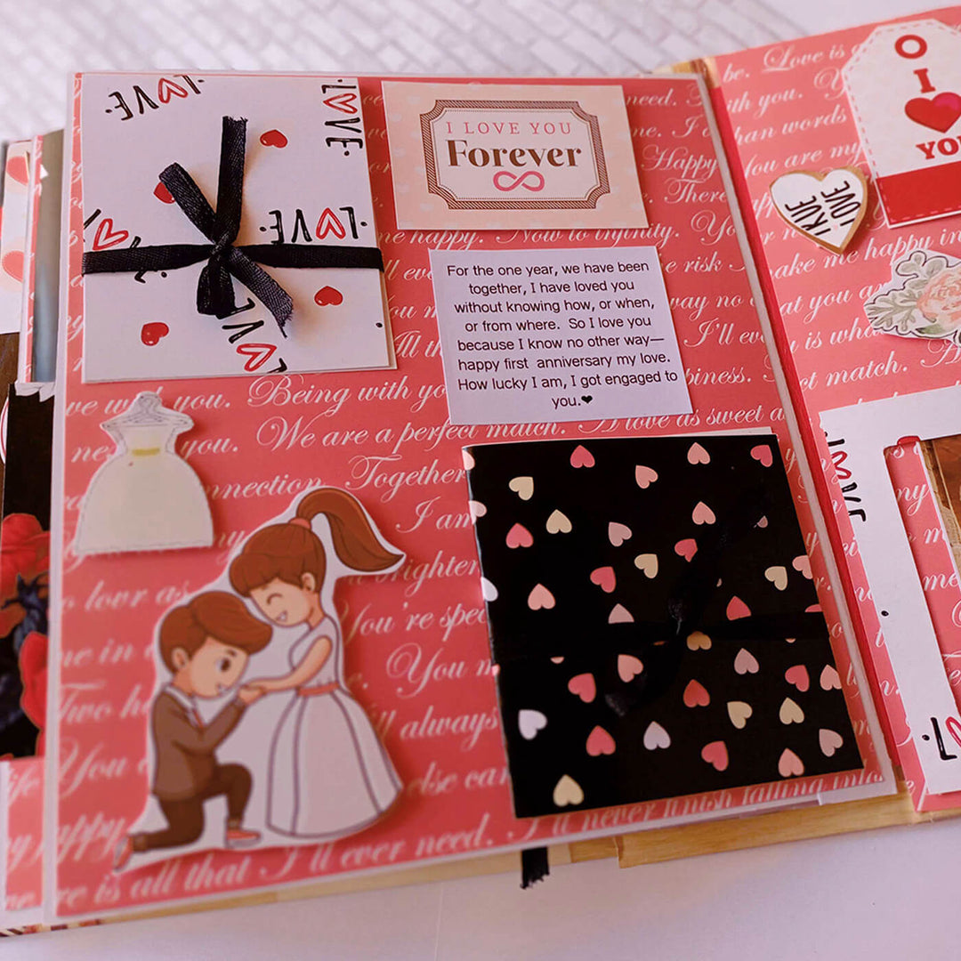 Buy Handcrafted Floral Wedding Anniversary Scrapbook Personalized