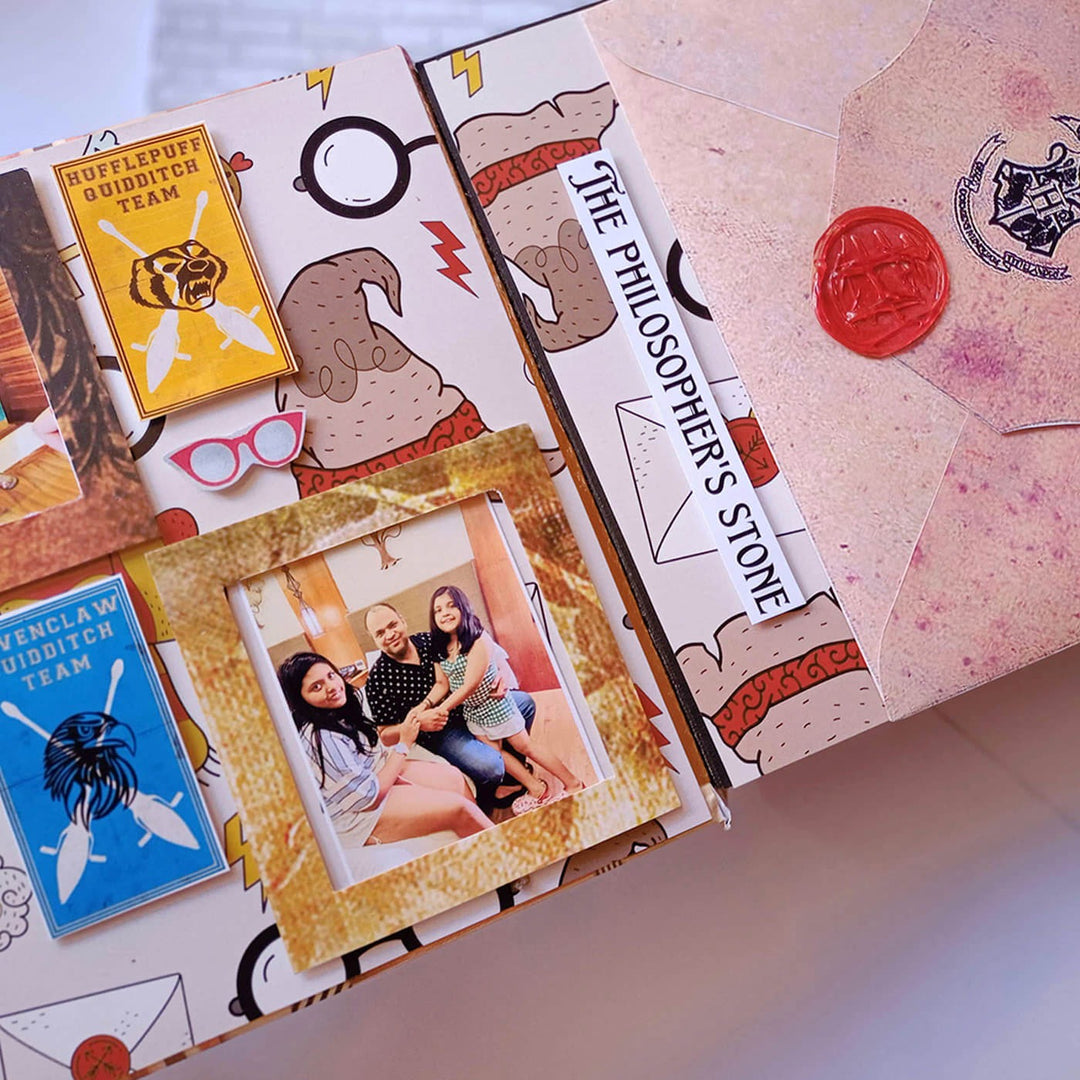 Handcrafted Hogwarts Themed Scrapbook Personalized With Your Photos & Messages