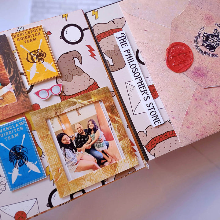 Handcrafted Hogwarts Themed Scrapbook Personalized With Your Photos & Messages