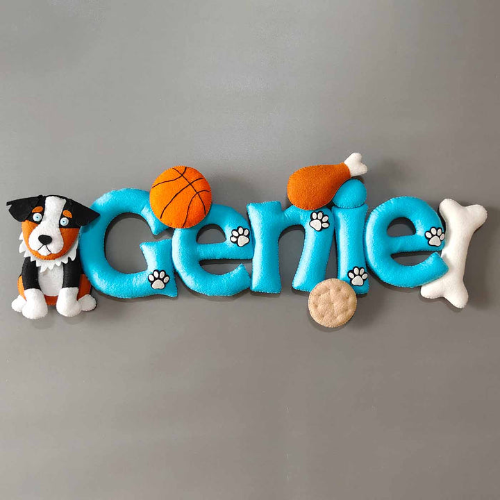 Hand-stitched Custom Themed Round Felt Dog Bunting