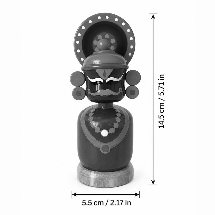 Handcrafted Big Kathakali Wooden Golu Doll For Gifting & Decor