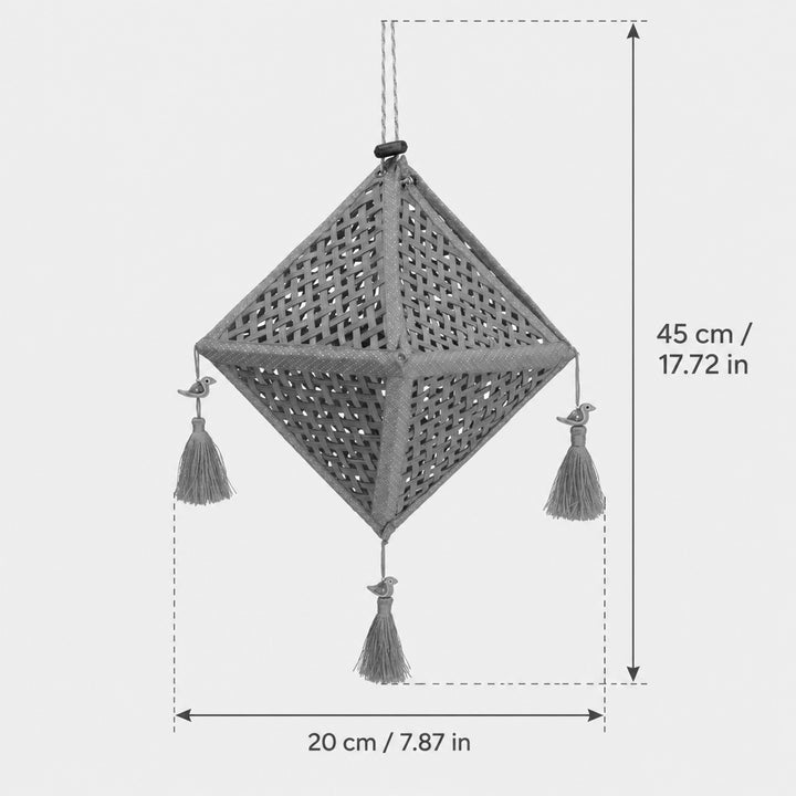 "Jhoomar" Handwoven Bamboo Diamond Kandil / Lampshade For Festive Decor