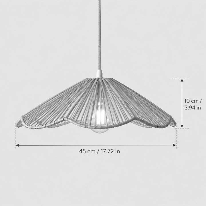 Petal Handwoven Banana Fiber Hanging Lampshade For Home Decor | Medium