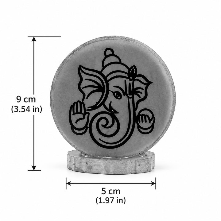 Set of 3 | Handmade Square Ganesha Resin Art Idol Showpieces With Stand For Festive Gifting
