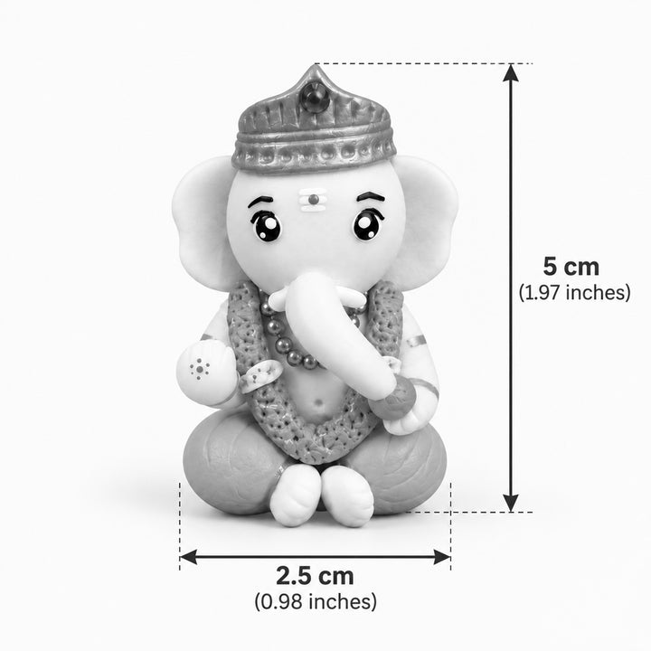 Handmade Miniature Ganesha Clay Golu Doll For Festive Decor
