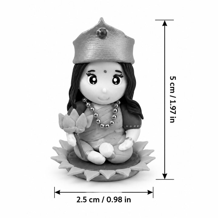 Handmade Miniature Lakshmi Clay Golu Doll For Festive Decor
