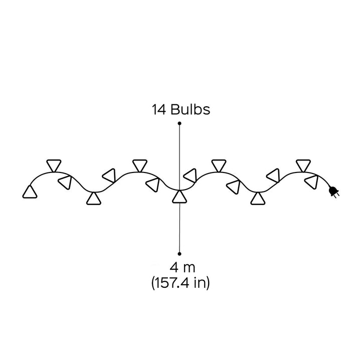 4m, 14 Bulbs | Hand Painted Christmas Theme Tholu Bommalata LED Fairy Light