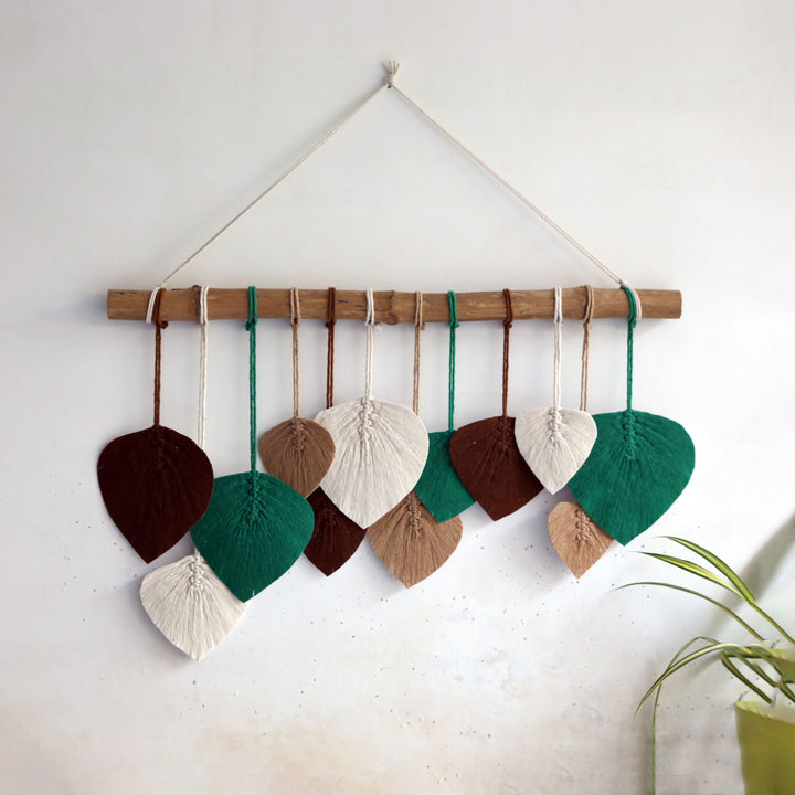 Handcrafted Macrame Leaf Wall Hanging