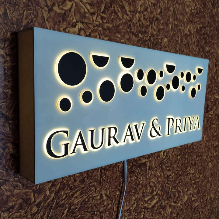 Personalized Planets Theme Acrylic LED Name Plate