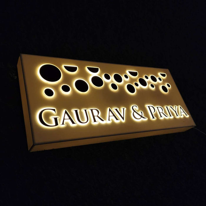 Personalized Planets Theme Acrylic LED Name Plate