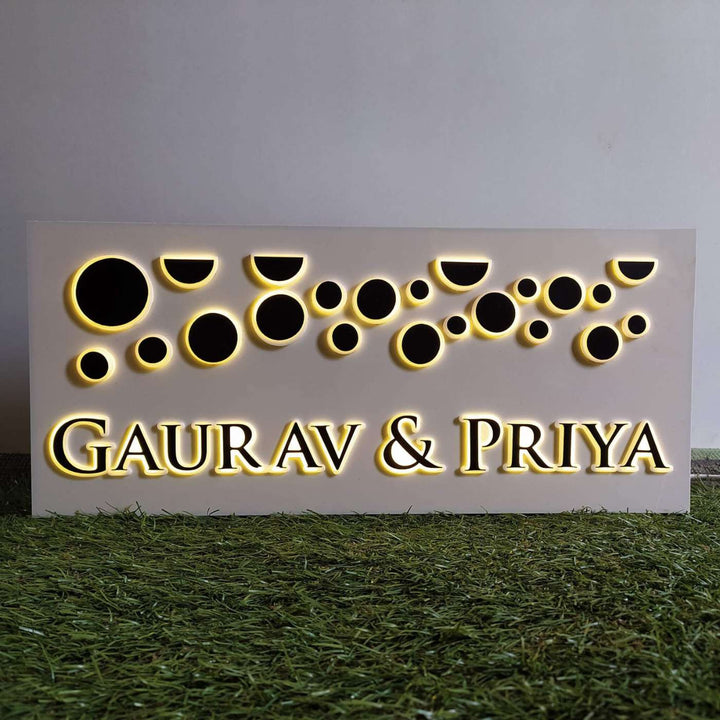 Personalized Planets Theme Acrylic LED Name Plate