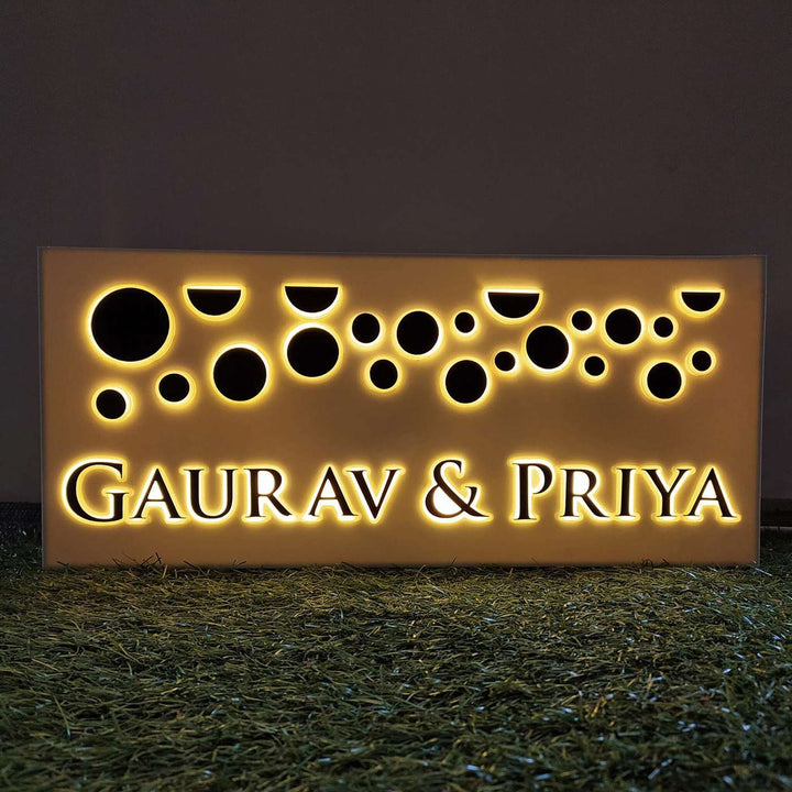 Personalized Planets Theme Acrylic LED Name Plate