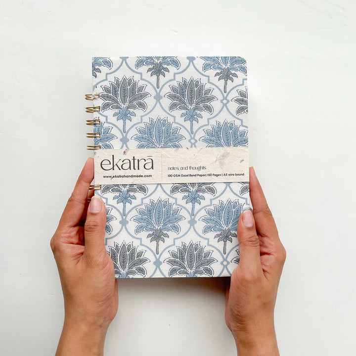 Handcrafted Sustainable A5 Wire Bound Journal | 100 GSM