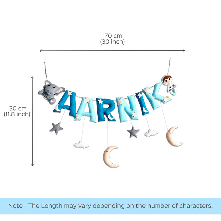 Handcrafted Personalized Ele & Astro Themed Bunting For Kids