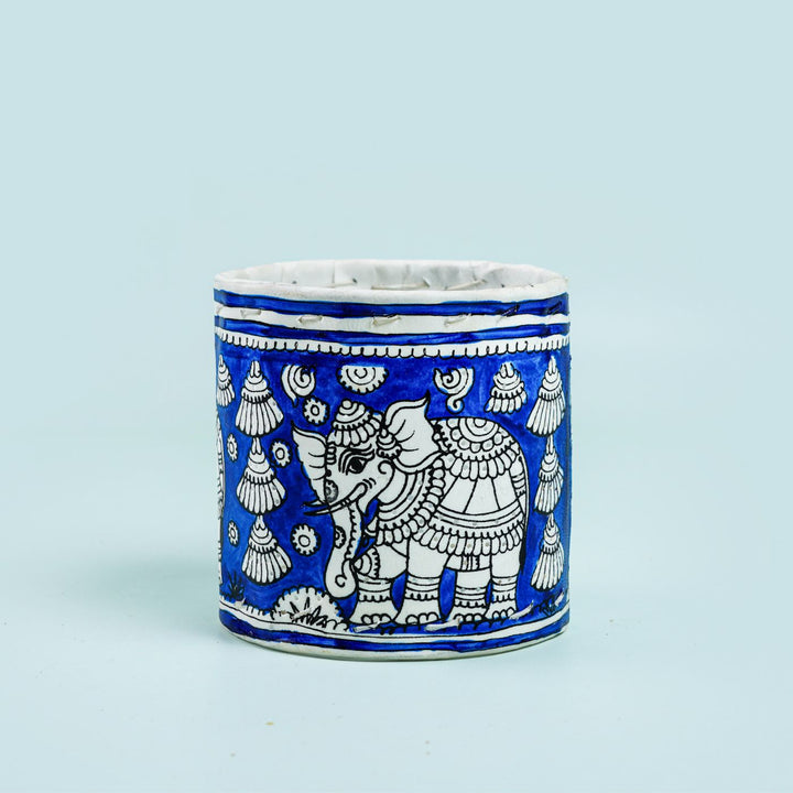 Hand Painted Tholu Bommalata Small Tabletop Lamp | 5 inches