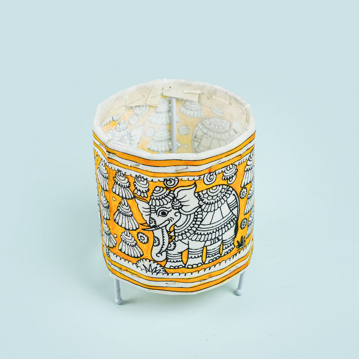 Hand Painted Tholu Bommalata Small Tabletop Lamp | 5 inches