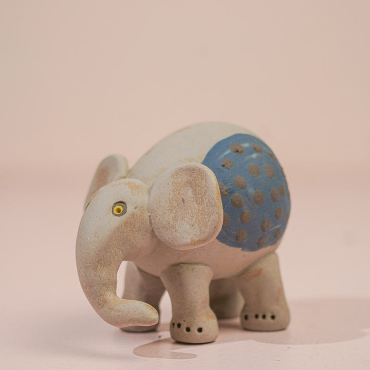 Handmade Nerikomi Ceramic Elephant Figurine