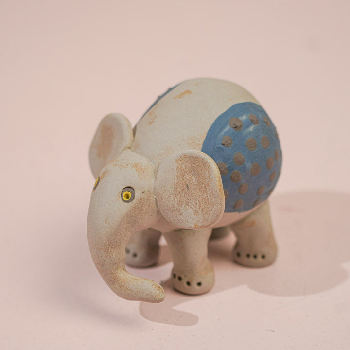 Handmade Nerikomi Ceramic Elephant Figurine