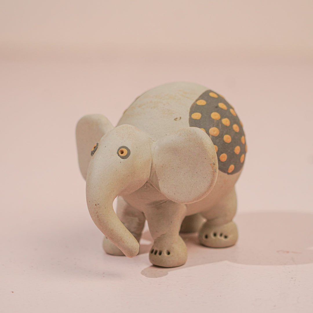 Handmade Nerikomi Ceramic Elephant Figurine