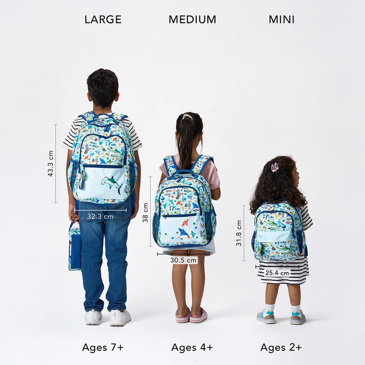 Emerald Cove Theme Water-Resistant Kids Everyday Backpack