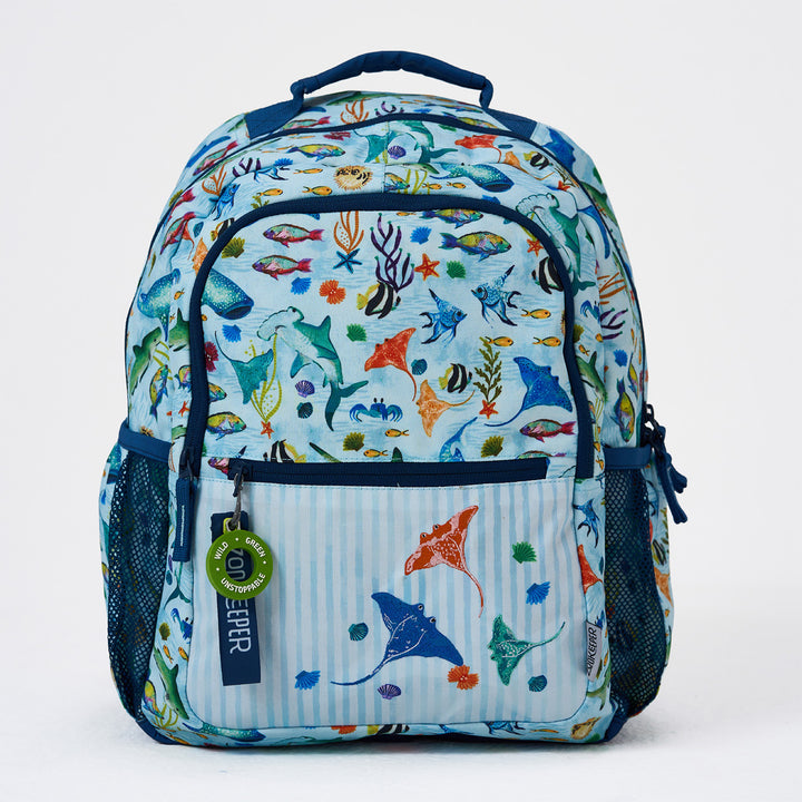 Emerald Cove Theme Water-Resistant Kids Everyday Backpack