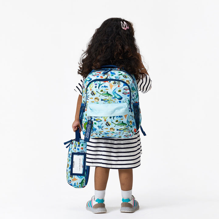 Emerald Cove Theme Water-Resistant Kids Everyday Backpack