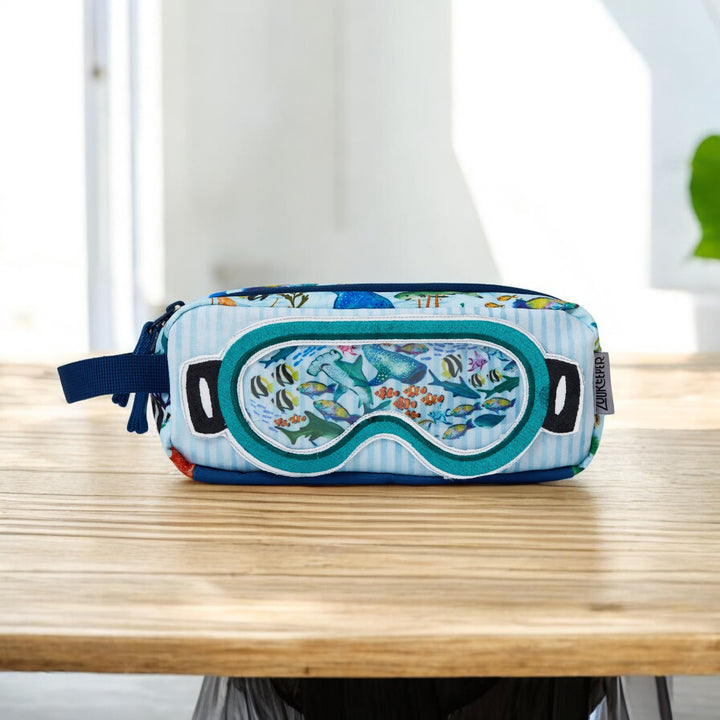 Emerald Cove Theme Water-Resistant Kids Pencil Pouch