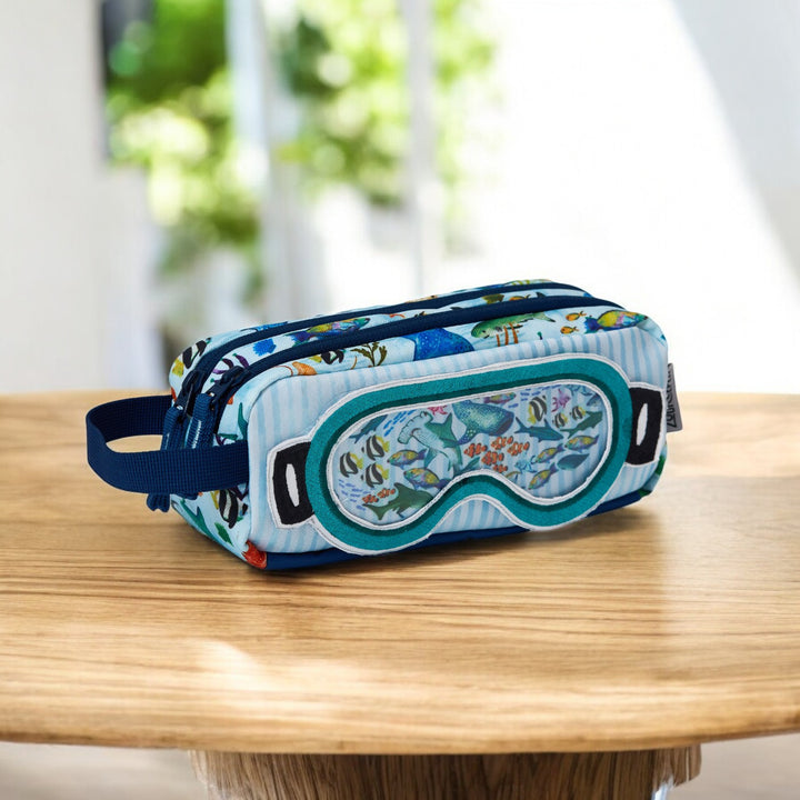 Emerald Cove Theme Water-Resistant Kids Pencil Pouch