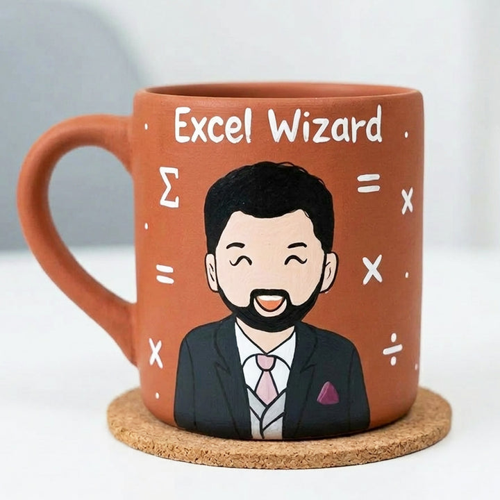 Photo Personalized Hand-Painted Manager Terracotta Mug