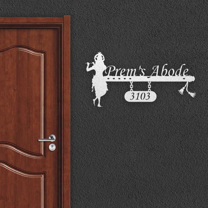 Personalized Krishna Weatherproof Name Plate with House Number