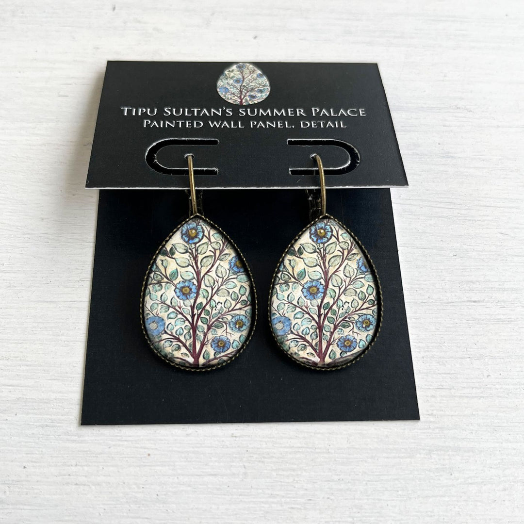 Tipu Sultan’s Palace Branch Motif Wall Art Metal Earrings