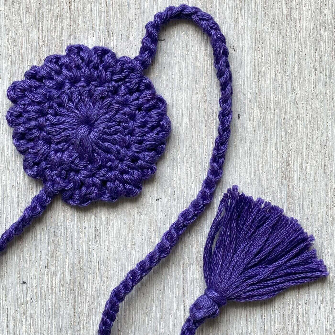 Handcrafted Crochet Folk Art Mandala Rakhi With Rice, Roli, Haldi