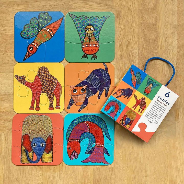 Handcrafted Folk Art Rakhi Hamper For Toddlers With Rice, Roli, Haldi