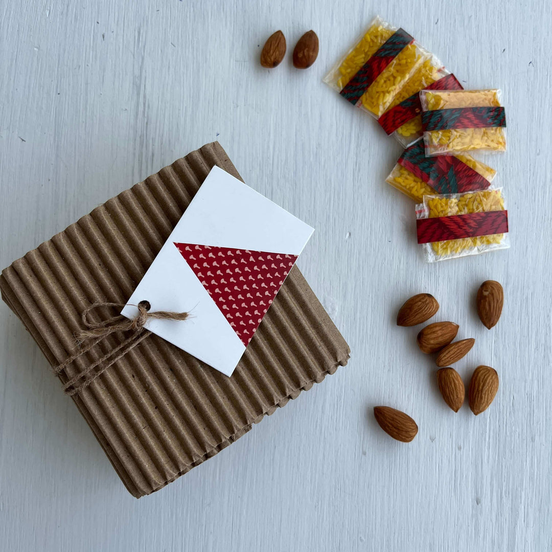 Handcrafted Folk Art Rakhi Hamper For Adults With Rice, Roli, Haldi