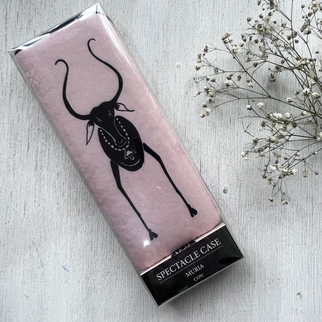 Hand-Painted Murai Cow Design Canvas Sunglass Cover