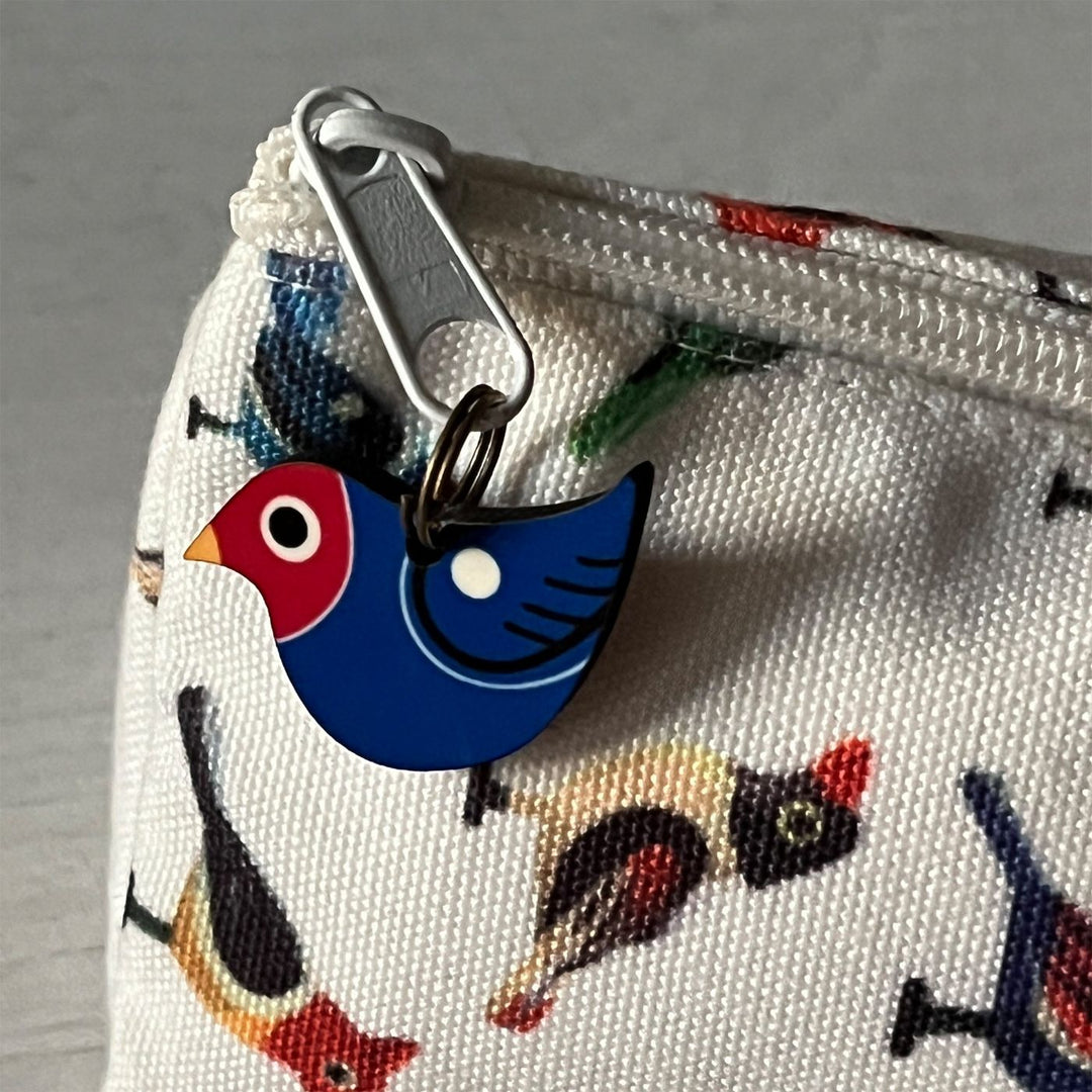 Hand-Painted Varanasi Fish Design Canvas Pouch