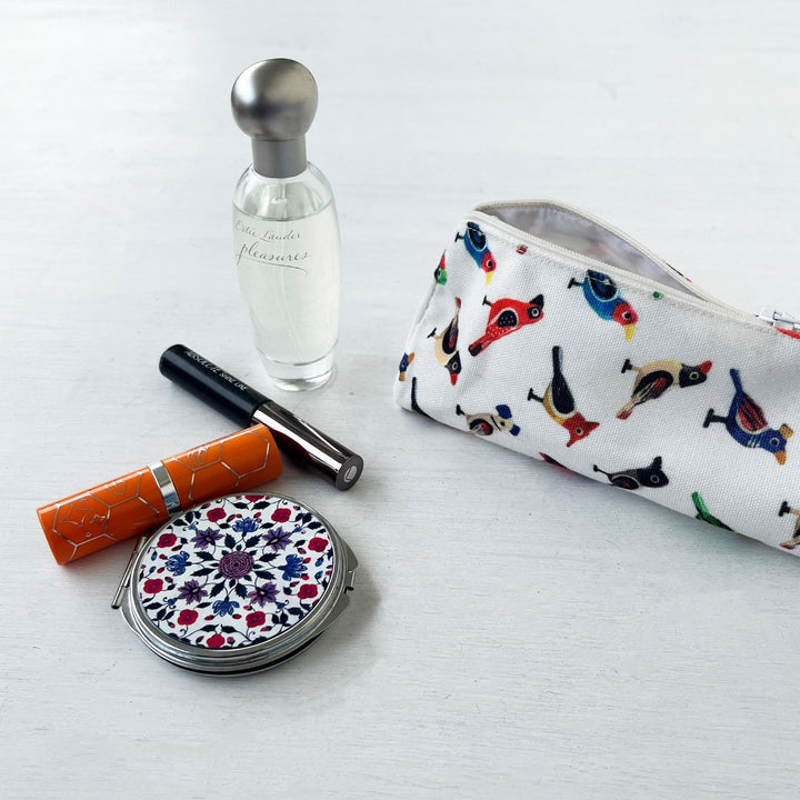 Hand-Painted Varanasi Fish Design Canvas Pouch