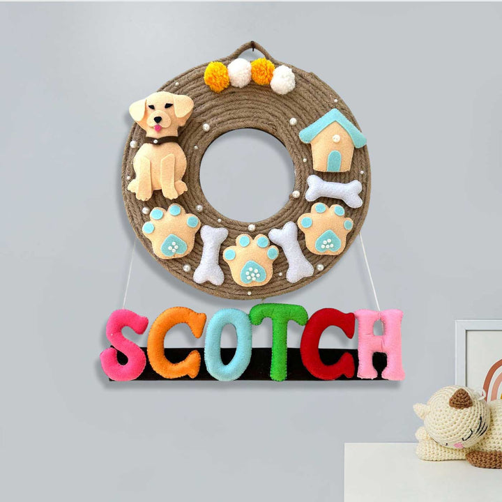 Personalized Handmade Felt Name Plate For Pets