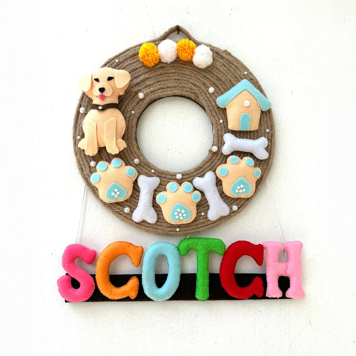Personalized Handmade Felt Name Plate For Pets