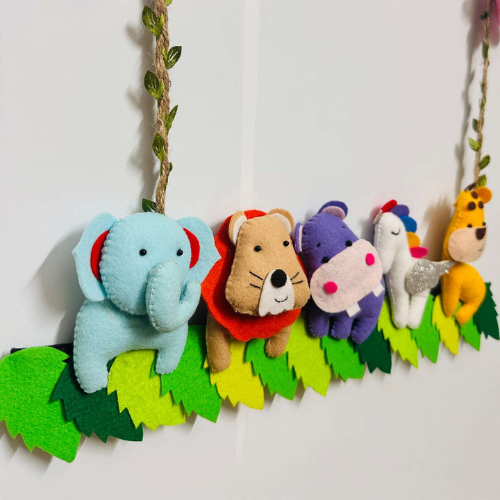 Personalized Handmade Unicorn & Rainbow Theme Felt Kids Name Plate