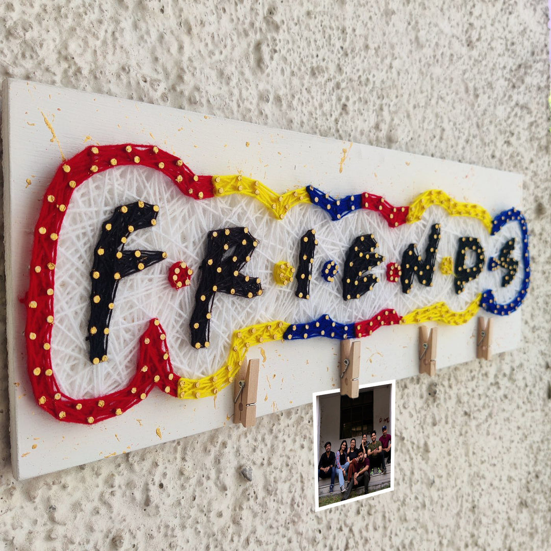 Photo-Personalized Friends String Art Nameplate